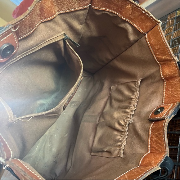 Patricia Nash Brown and Black Leather Tote - Picture 10 of 14